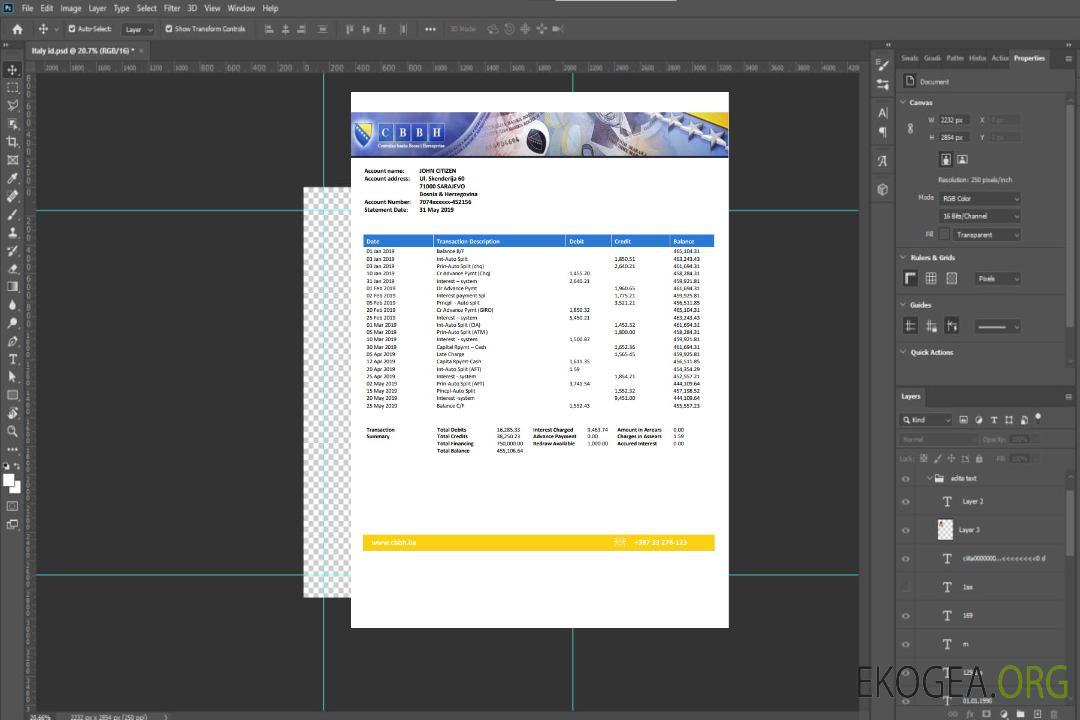 Déclaration de la Banque centrale de Bosnie-Herzégovine template Déclaration de la Banque centrale de Bosnie-Herzégovine template